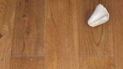 Elka Golden Oak Solid Wood Flooring, Distressed, Lacquered
